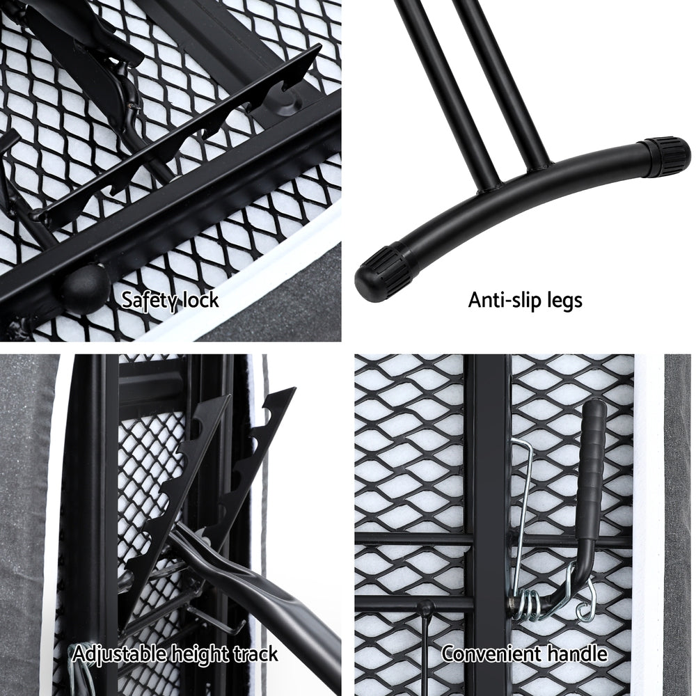 Artiss Ironing Board Foldable Iron Rest Black IRB-STAND-100-BK