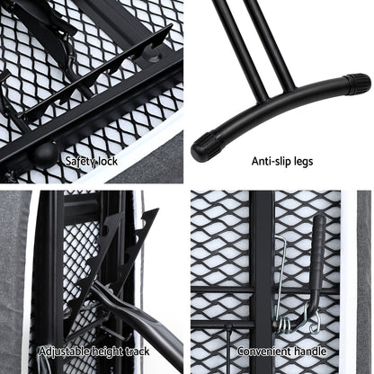 Artiss Ironing Board Foldable Iron Rest Black IRB-STAND-100-BK