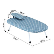 Artiss Tabletop Ironing Board with Small Ironing Boards with Folding Legs Blue IRB-STAND-61-WHBU