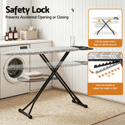 Artiss Foldable Ironing Board with Iron Rest Ironing Board for Laundry Room Arrow IRB-STAND-ARROW-N110-GY