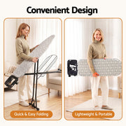 Artiss Foldable Ironing Board with Iron Rest Ironing Board for Laundry Room Arrow IRB-STAND-ARROW-N110-GY