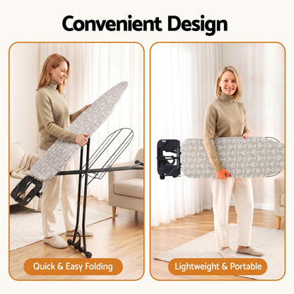 Artiss Foldable Ironing Board with Iron Rest Ironing Board for Laundry Room Arrow IRB-STAND-ARROW-N110-GY