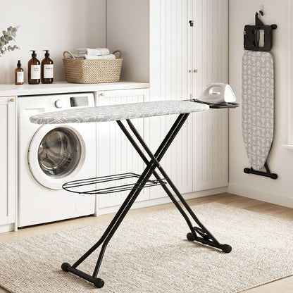 Artiss Foldable Ironing Board with Iron Rest Ironing Board for Laundry Room Arrow IRB-STAND-ARROW-N110-GY