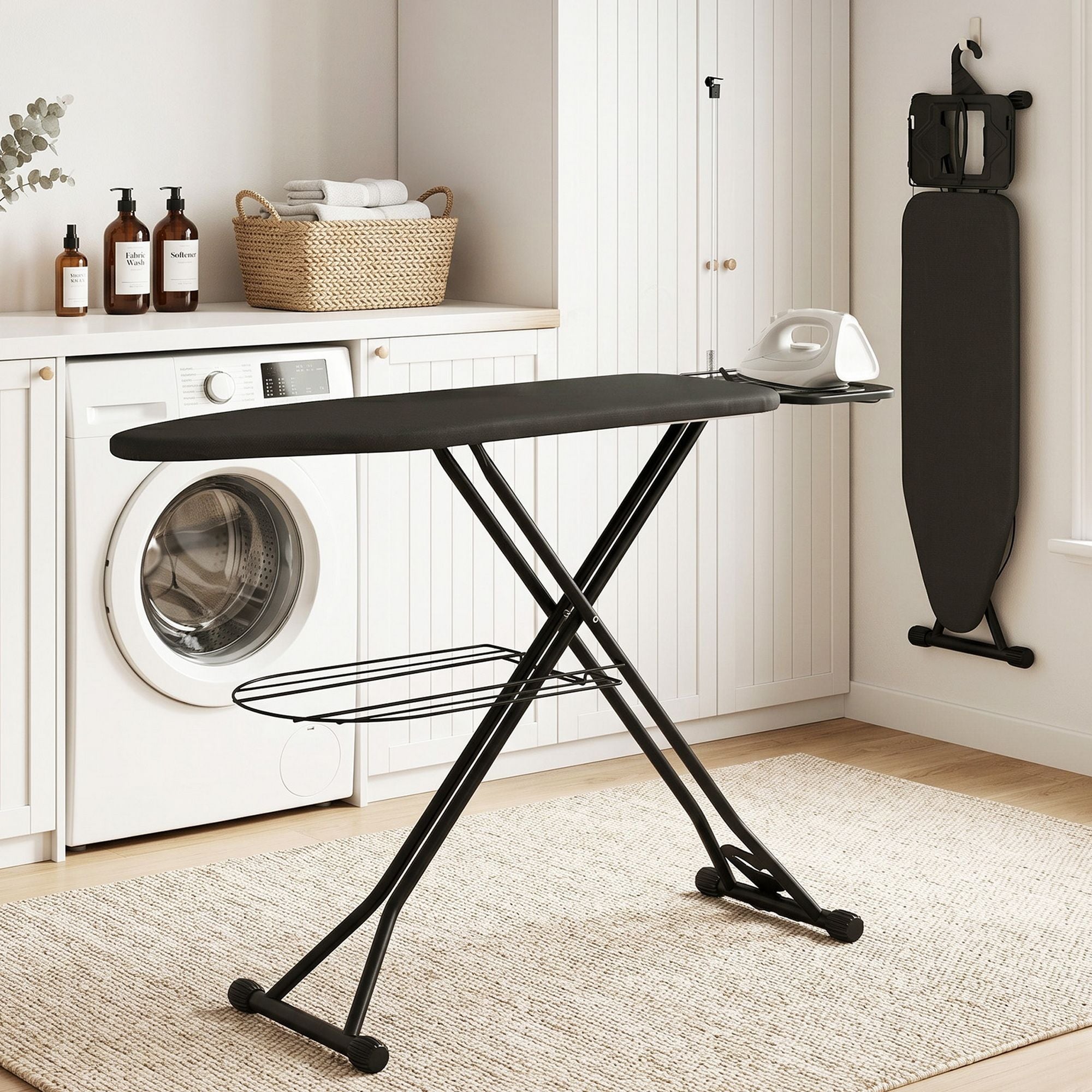 Artiss Foldable Ironing Board with Iron Rest Ironing Board for Laundry Room IRB-STAND-N110-GY