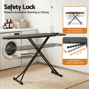 Artiss Foldable Ironing Board with Iron Rest Ironing Board for Laundry Room IRB-STAND-N110-GY