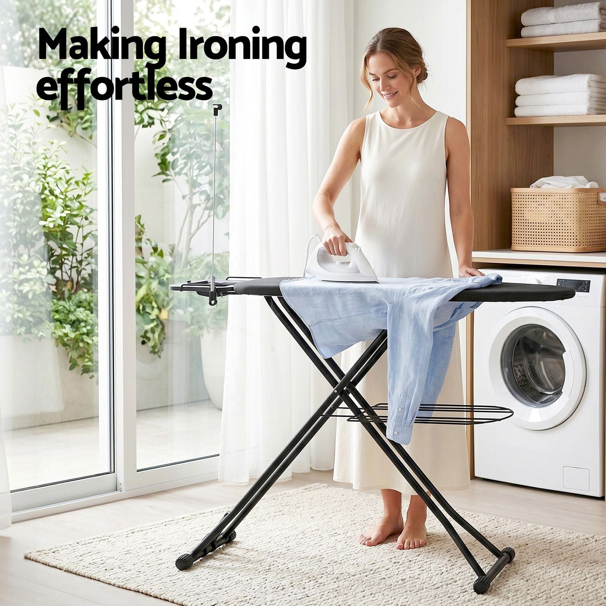 Artiss Foldable Ironing Board with Iron Rest Ironing Board for Laundry Room IRB-STAND-N110-GY