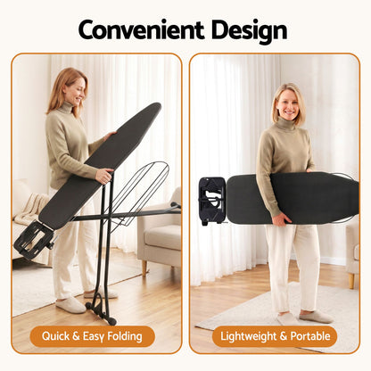 Artiss Foldable Ironing Board with Iron Rest Ironing Board for Laundry Room IRB-STAND-N110-GY