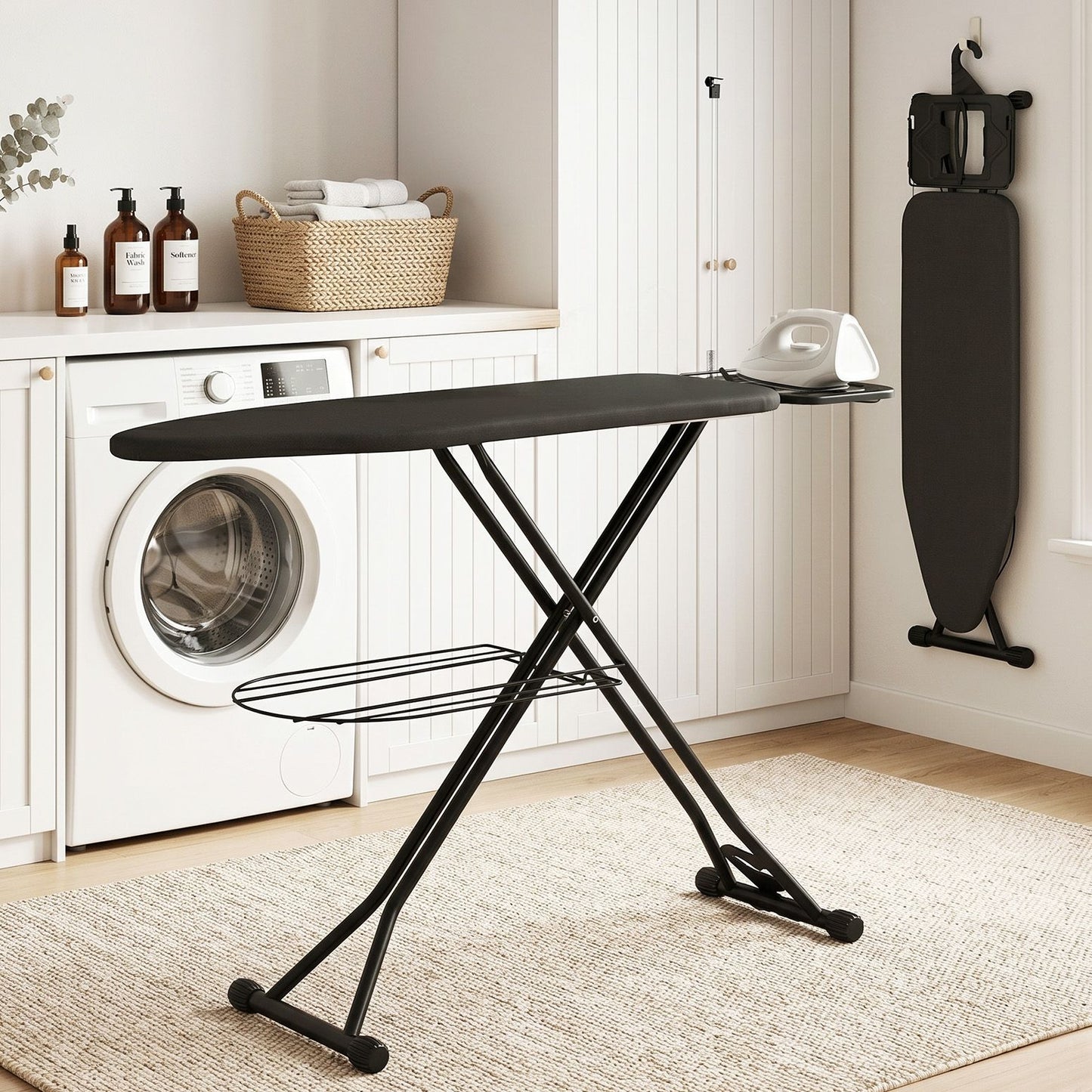 Artiss Foldable Ironing Board with Iron Rest Ironing Board for Laundry Room IRB-STAND-N110-GY