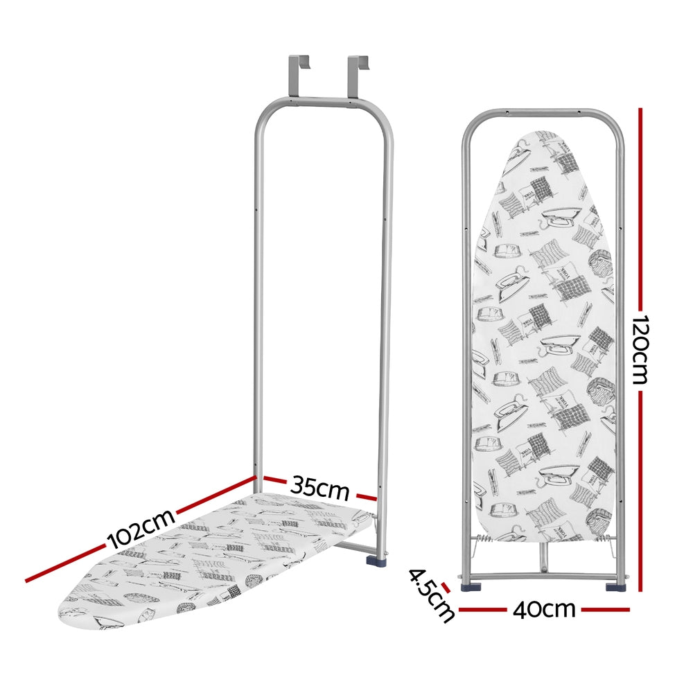 Artiss Ironing Board Wall Mounted Foldable White IRB-WM-100-GY