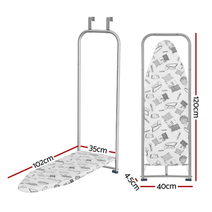 Artiss Ironing Board Wall Mounted Foldable White IRB-WM-100-GY