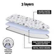 Artiss Ironing Board Wall Mounted Foldable White IRB-WM-100-GY