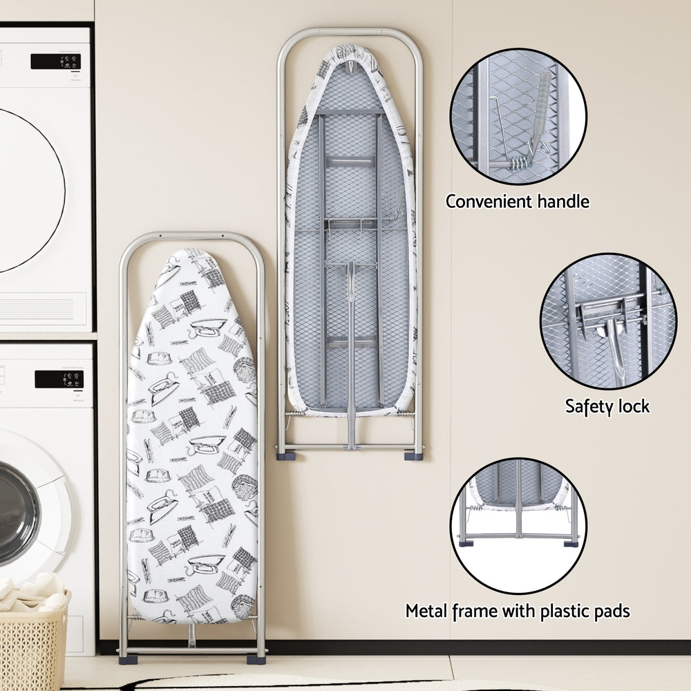 Artiss Ironing Board Wall Mounted Foldable White IRB-WM-100-GY