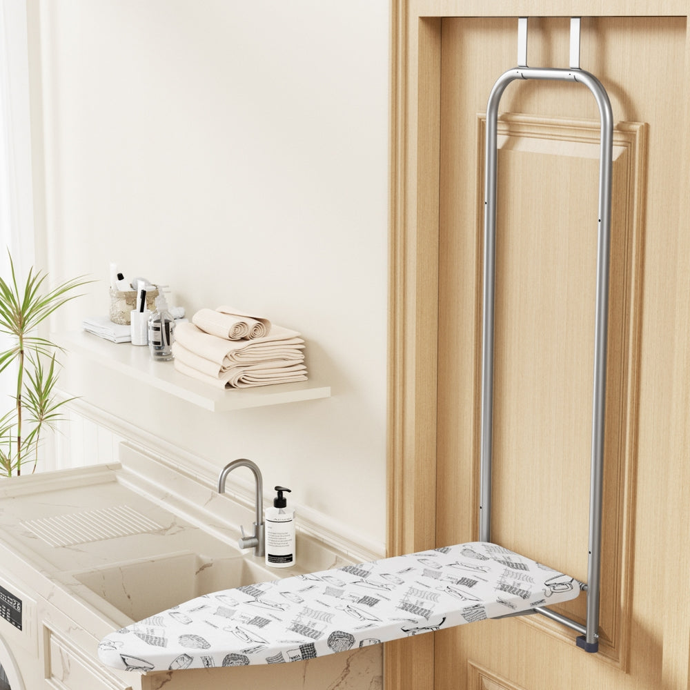 Artiss Ironing Board Wall Mounted Foldable White IRB-WM-100-GY