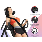 Everfit Inversion Table Gravity Exercise Inverter Back Stretcher Home Gym Grey IVT-6312-GY