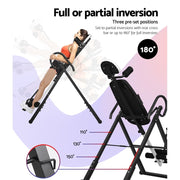 Everfit Inversion Table Gravity Exercise Inverter Back Stretcher Home Gym Grey IVT-6312-GY