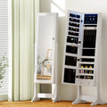 Artiss Jewellery Cabinet Mirror Free Standing JC-STAND-LED-2D-WH