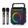 Alpha Portable Karaoke Machine with 2 Wireless Microphones Bluetooth 5.3 KAM-18W-BK