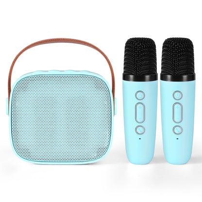 Alpha Mini Portable Karaoke Machine for Adults Kids with 2 Wireless Microphones KAM-6W-BL