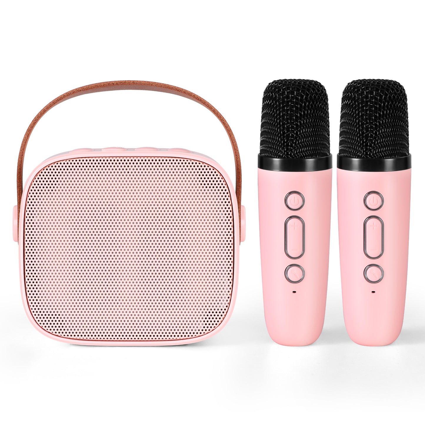 Alpha Mini Portable Karaoke Machine for Adults Kids with 2 Wireless Microphones KAM-6W-PK
