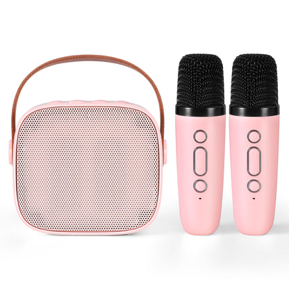 Alpha Mini Portable Karaoke Machine for Adults Kids with 2 Wireless Microphones KAM-6W-PK