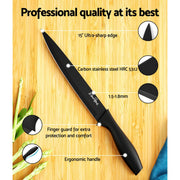 5-Star Chef 17PCS Kitchen Knife Set Stainless Steel Non-stick with Sharpener KBS-PP-17-ABK