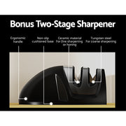 5-Star Chef 17PCS Kitchen Knife Set Stainless Steel Non-stick with Sharpener KBS-PP-17-ABK