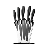 5-Star Chef 7PCS Kitchen Knife Set Stainless Steel Non-stick with Sharpener KBS-PP-7-ABK