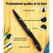 5-Star Chef 7PCS Kitchen Knife Set Stainless Steel Non-stick with Sharpener KBS-PP-7-ABK