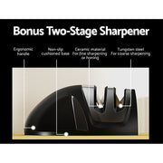 5-Star Chef 7PCS Kitchen Knife Set Stainless Steel Non-stick with Sharpener KBS-PP-7-ABK