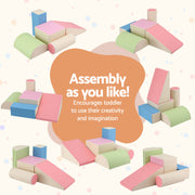 Keezi Kids Climbing Blocks 5-Piece Foam Toddler Playset Soft Indoor Climbing Toy Rocker KCB-5IN1-CLF-AB
