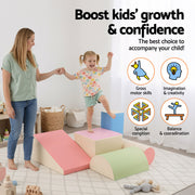Keezi Kids Climbing Blocks 5-Piece Foam Toddler Playset Soft Indoor Climbing Toy Rocker KCB-5IN1-CLF-AB