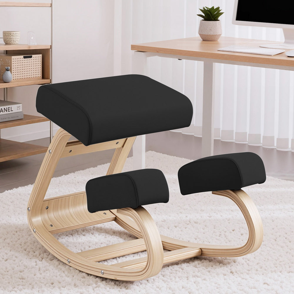 Artiss Kneeling Chair Ergonomic Posture Chair with Memory Foam Balance Stool for Home Office Gaming 120kg KCHAIR-G-01-BK