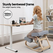 Artiss Kneeling Chair Ergonomic Posture Chair with Memory Foam Balance Stool for Home Office Gaming 120kg KCHAIR-G-01-GY