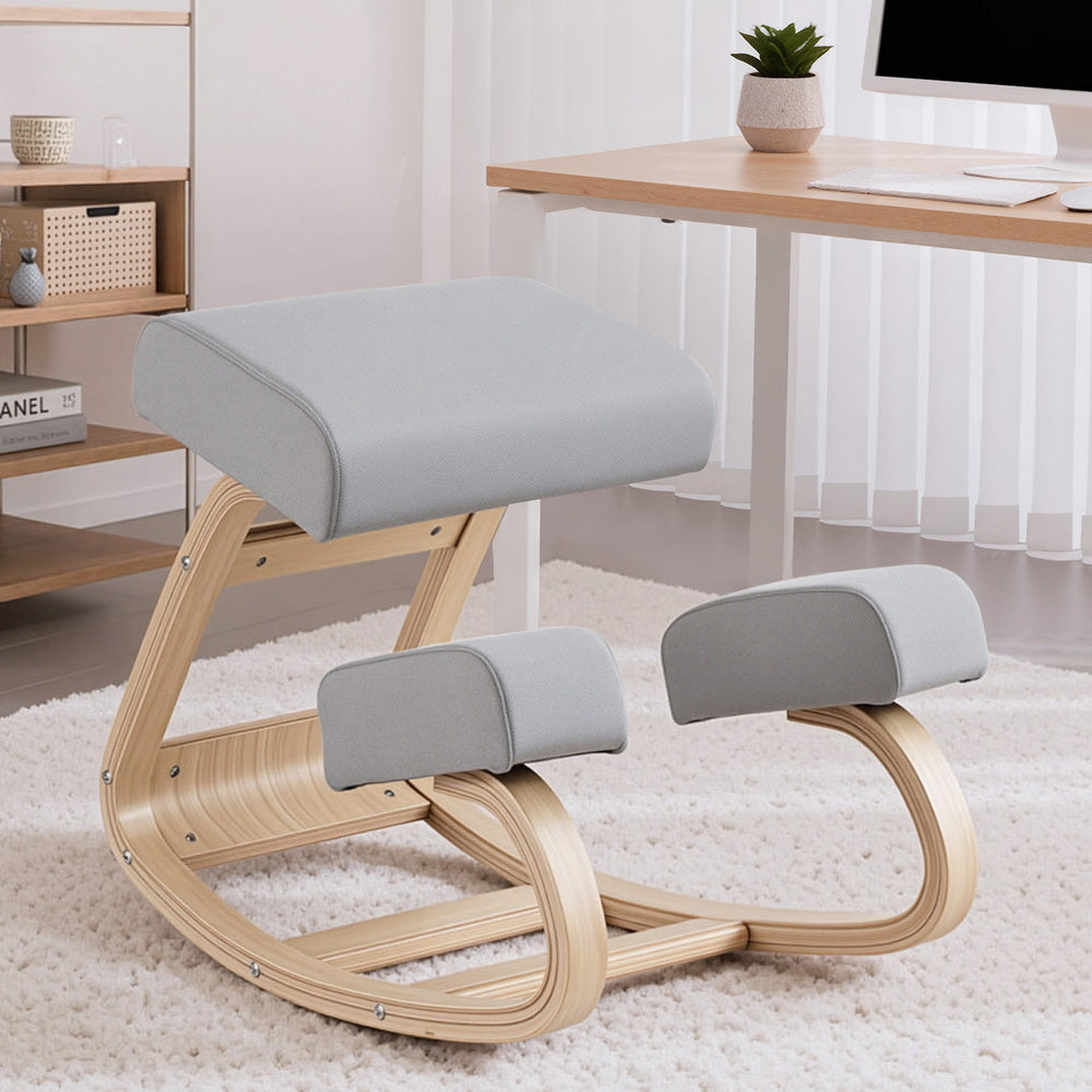 Artiss Kneeling Chair Ergonomic Posture Chair with Memory Foam Balance Stool for Home Office Gaming 120kg KCHAIR-G-01-GY