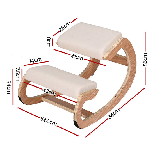 Artiss Kneeling Chair Ergonomic Posture Chair with Memory Foam Balance Stool for Home Office Gaming 120kg KCHAIR-G-02-BG