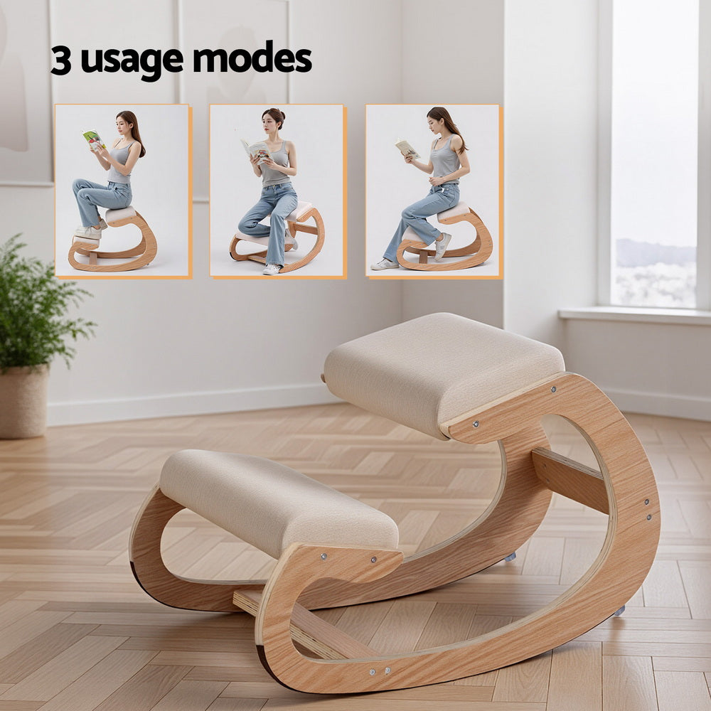 Artiss Kneeling Chair Ergonomic Posture Chair with Memory Foam Balance Stool for Home Office Gaming 120kg KCHAIR-G-02-BG