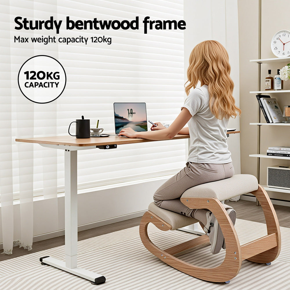 Artiss Kneeling Chair Ergonomic Posture Chair with Memory Foam Balance Stool for Home Office Gaming 120kg KCHAIR-G-02-BG