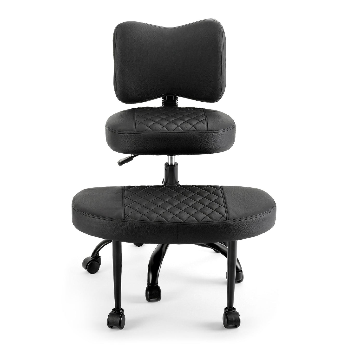 Artiss Cross Legged Kneeling Chair Adjustable Meditation Ergonomic Office Seat KCHAIR-PU-2019-BK