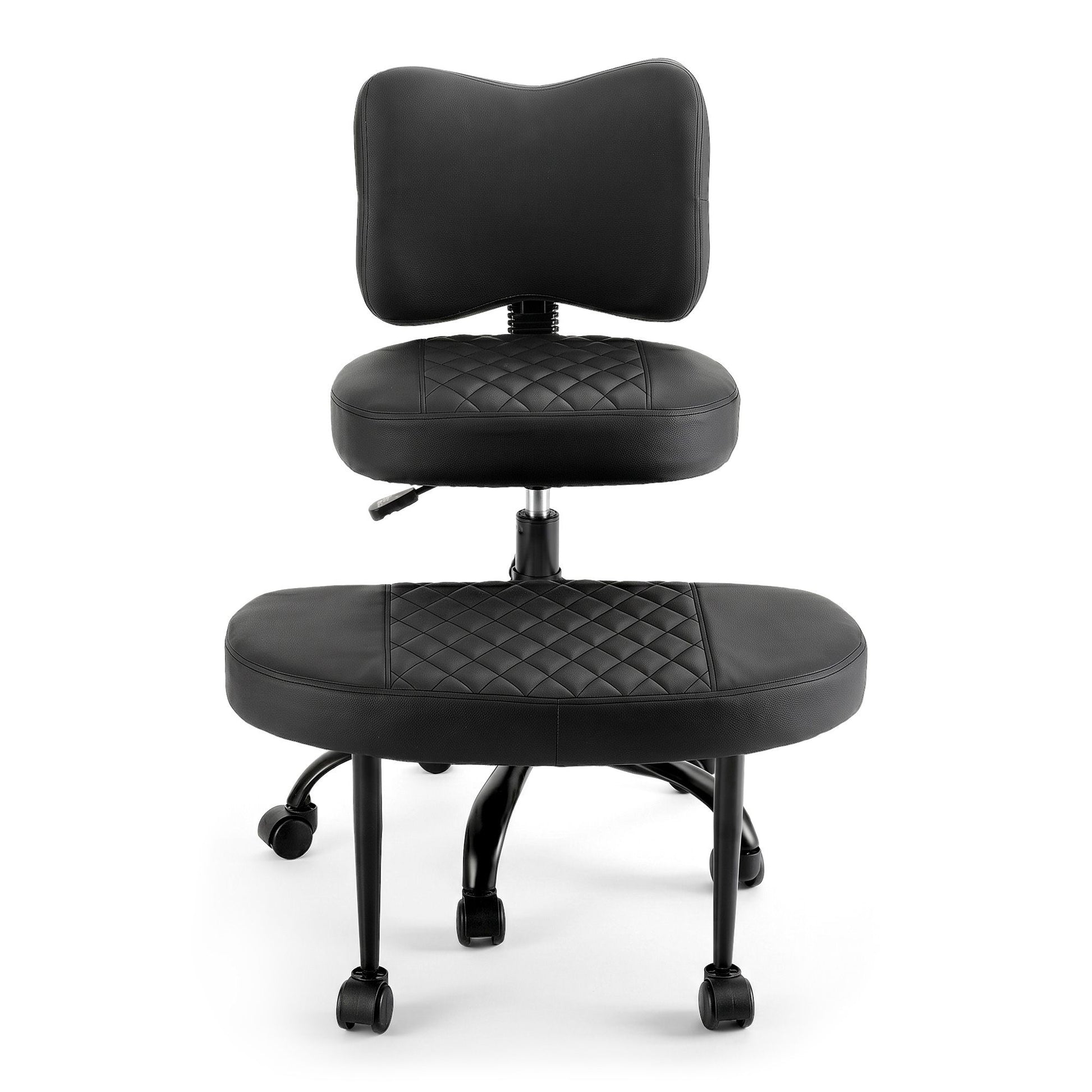 Artiss Cross Legged Kneeling Chair Adjustable Meditation Ergonomic Office Seat KCHAIR-PU-2019-BK