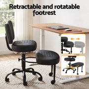 Artiss Cross Legged Kneeling Chair Adjustable Meditation Ergonomic Office Seat KCHAIR-PU-2019-BK