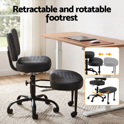 Artiss Cross Legged Kneeling Chair Adjustable Meditation Ergonomic Office Seat KCHAIR-PU-2019-BK