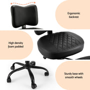 Artiss Cross Legged Kneeling Chair Adjustable Meditation Ergonomic Office Seat KCHAIR-PU-2019-BK