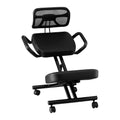 Artiss Kneeling Chair Ergonomic Office Home Knee Seat Posture Back Stretch Rest KCHAIR-PU-BACK-BK