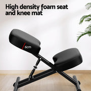 Artiss Kneeling Chair Ergonomic Office Chairs Home Knee Seat Posture Stretch Rest KCHAIR-PU-BK