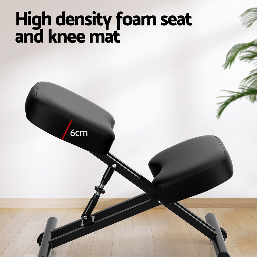 Artiss Kneeling Chair Ergonomic Office Chairs Home Knee Seat Posture Stretch Rest KCHAIR-PU-BK