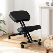 Artiss Kneeling Chair Ergonomic Office Chairs Home Knee Seat Posture Stretch Rest KCHAIR-PU-BK