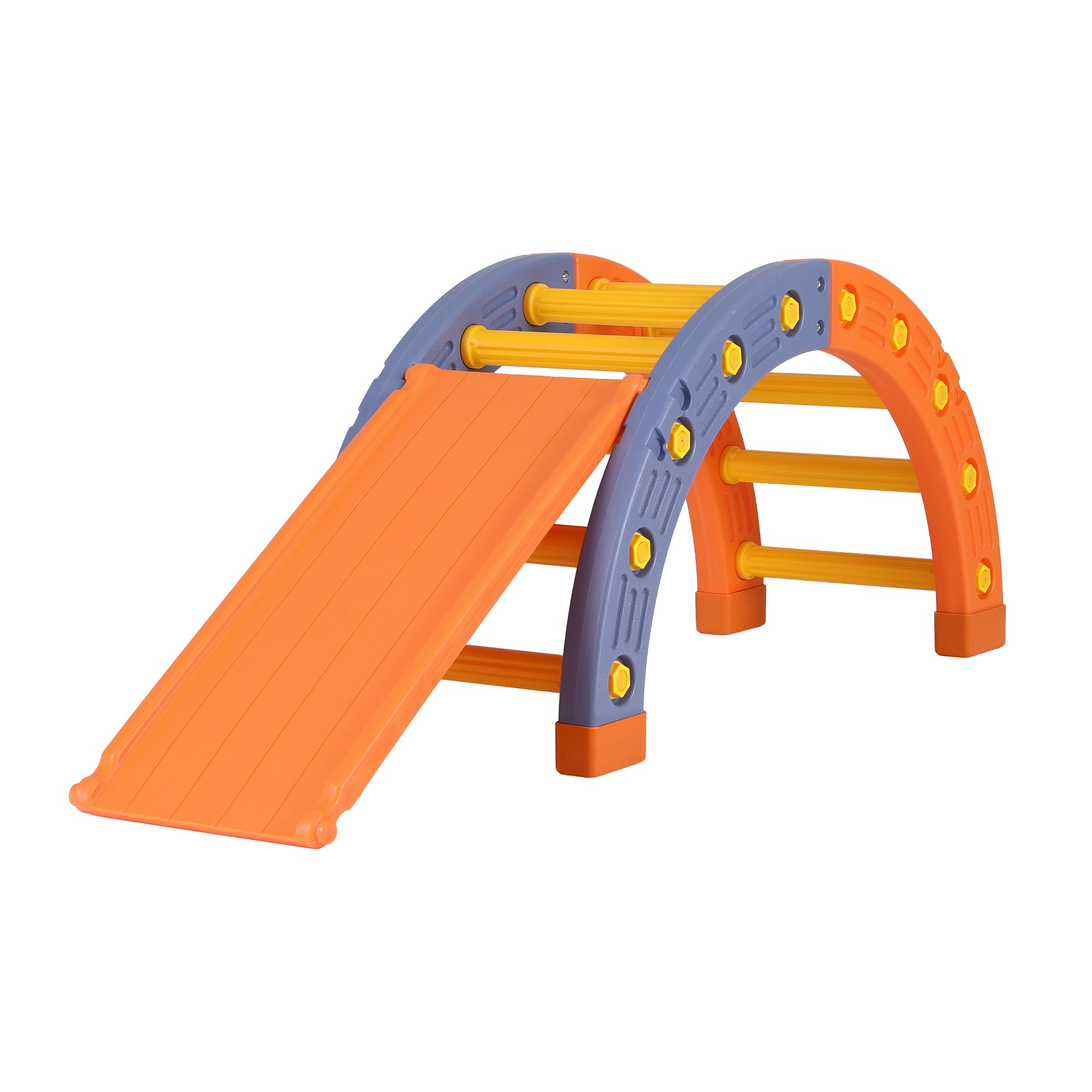 Keezi Kids Climbing Frame Set With Slide Indoor Outdoor Toddler Toys Pikler Arch Climber KCS-SLIDE-ARC-OG
