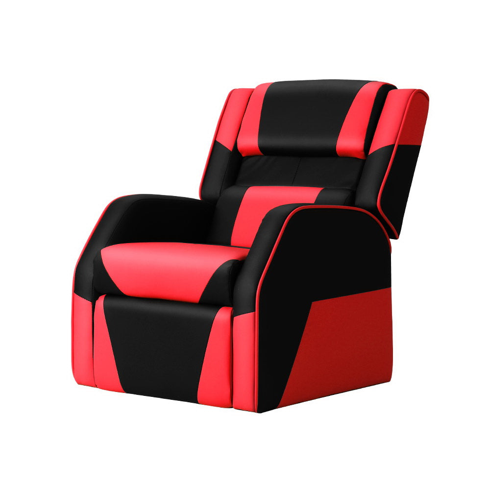 Keezi Kids Recliner Chair PU Leather Gaming Sofa Lounge Couch Children Armchair KID-RECLINER-BLRD