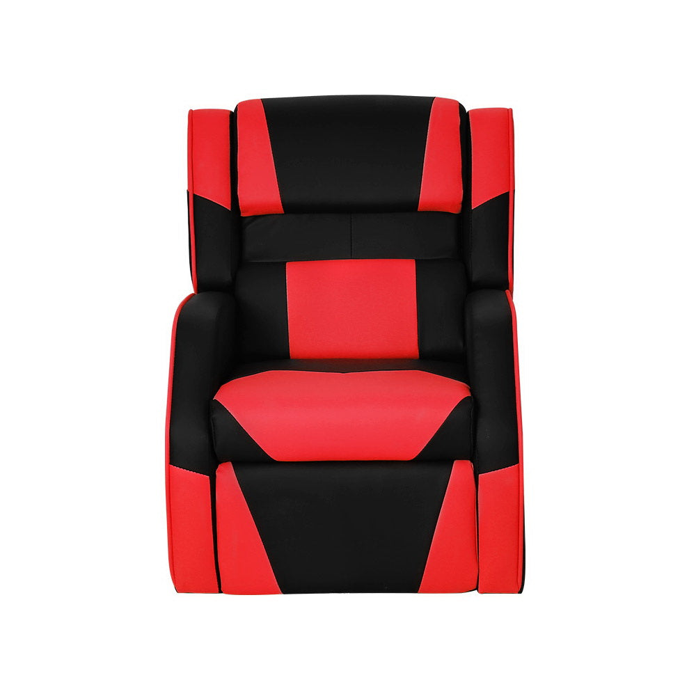 Keezi Kids Recliner Chair PU Leather Gaming Sofa Lounge Couch Children Armchair KID-RECLINER-BLRD