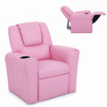 Keezi Kids Recliner Chair Pink PU Leather Sofa Lounge Couch Children Armchair